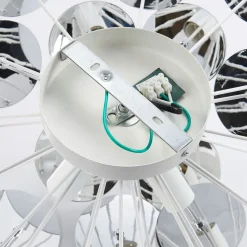 Lindby Kinan plafondlamp, Ø 54 cm, wit, metaal, E14