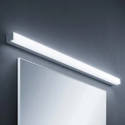 Lindby Klea LED badkamerlamp, 120 cm, chroom, metaal, IP44