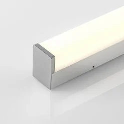 Lindby Klea LED badkamerlamp, 120 cm, chroom, metaal, IP44
