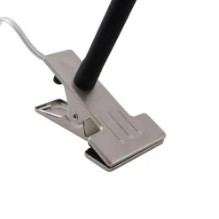 Lindby klemlamp Jyla nikkel/zwarte lens 3000K flexibele arm