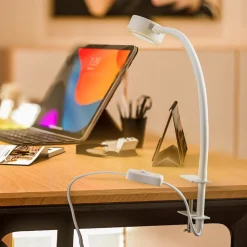 Lindby klemlamp Jyla, wit, 2.700 K, GX53