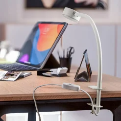 Lindby klemlamp Jyla, wit, 2.700 K, GX53