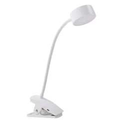 Lindby klemlamp Maori, wit, metaal, CCT, dimbaar.