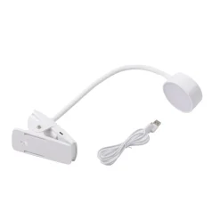 Lindby klemlamp Maori, wit, metaal, CCT, dimbaar.