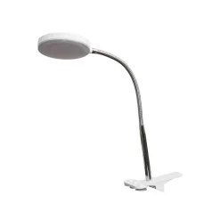Lindby klemlamp Milow, wit, metaal, 36 cm hoog