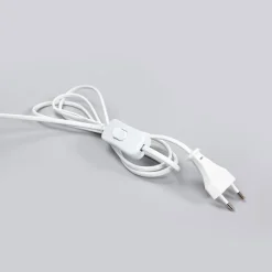 Lindby klemlamp Milow, wit, metaal, 36 cm hoog