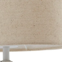 Lindby Kody tafellamp, beige, textiel, keramiek, 37 cm