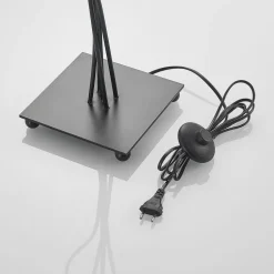 Lindby Komalie vloerlamp, 5-lamps, zwart