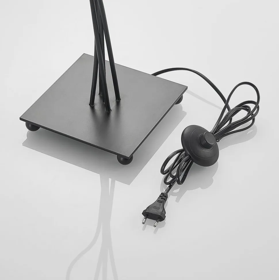 Lindby Komalie vloerlamp, 5-lamps, zwart