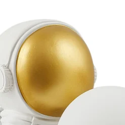 Lindby Kosmo tafellamp, wit/goud, keramiek, glas