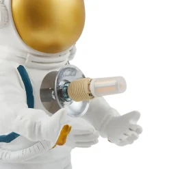 Lindby Kosmo tafellamp, wit/goud, keramiek, glas