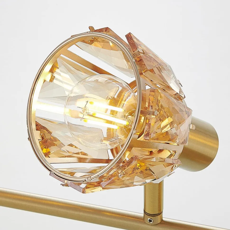 Lindby Kosta plafondlamp, 4-lamps, messing