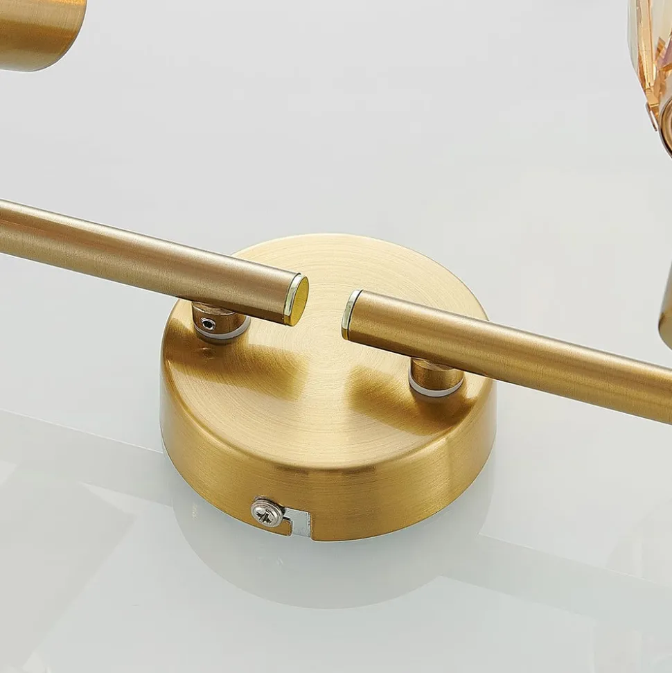 Lindby Kosta plafondlamp, 4-lamps, messing