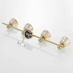 Lindby Kosta plafondlamp, 4-lamps, messing