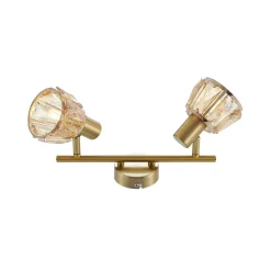 Lindby Kosta plafondlamp, 2-lamps, messing