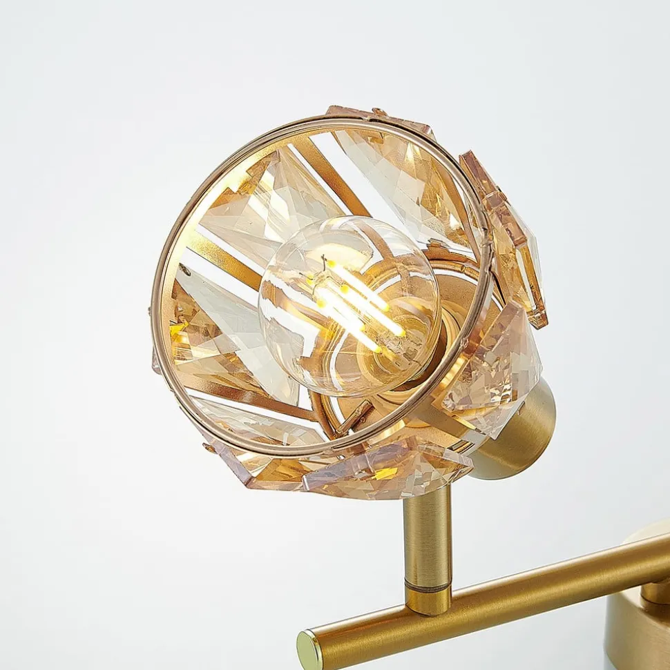 Lindby Kosta plafondlamp, 2-lamps, messing