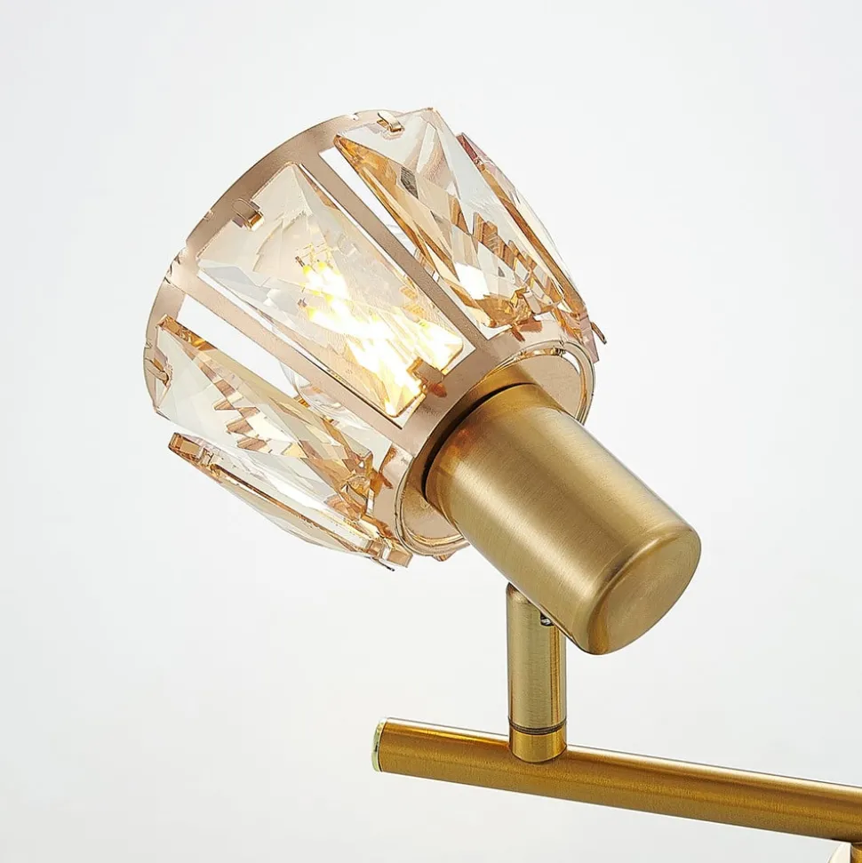 Lindby Kosta plafondlamp, 2-lamps, messing