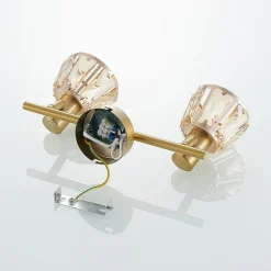 Lindby Kosta plafondlamp, 2-lamps, messing