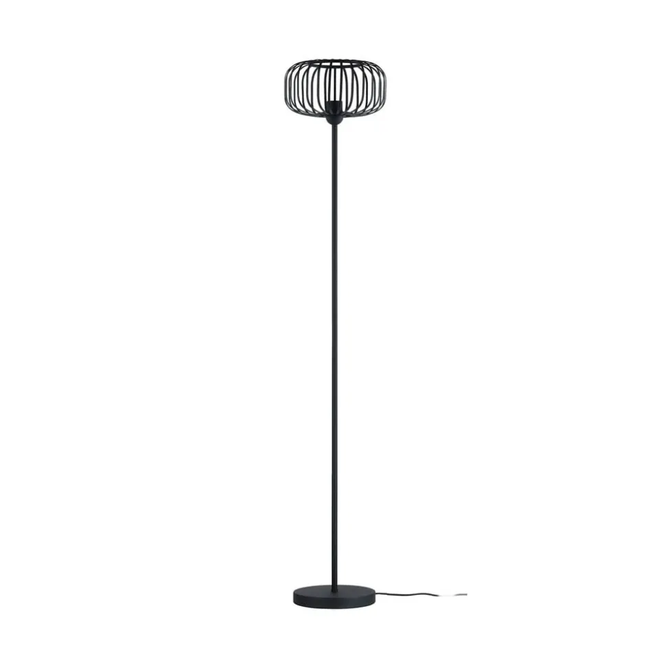 Lindby Krish vloerlamp, kooilook, zwart