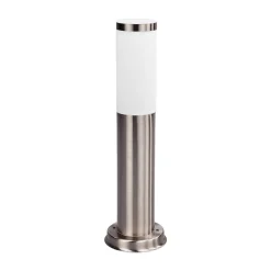 Lindby Kristof sokkellamp, roestvrij staal, 45 cm hoog, E27