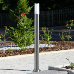 Lindby Kristof tuinpadverlichting, roestvrij staal, 110 cm hoog, E27