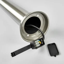 Lindby Kristof tuinpadverlichting, roestvrij staal, 110 cm hoog, E27