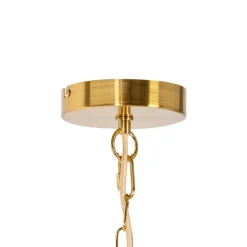 Lindby kroonluchter Elanova, messing, 10-lamps, Ø 80 cm, E14