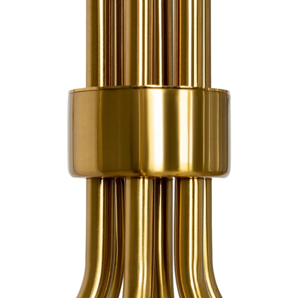 Lindby kroonluchter Elanova, messing, 6-lamps, Ø 70 cm, E14