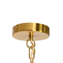Lindby kroonluchter Elanova, messing, 6-lamps, Ø 70 cm, E14