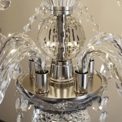 Lindby kroonluchter Merida, chroom, metaal, 5-lamps, Ø 52 cm