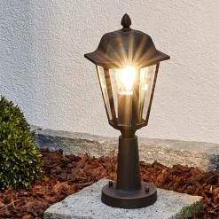 Lindby Lamina sokkellamp, 39 cm, lantaarn, metaal, E27