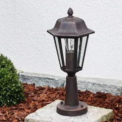 Lindby Lamina sokkellamp, 39 cm, lantaarn, metaal, E27