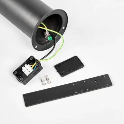 Lindby Lanea LED tuinpadverlichting, 60 cm, zwart, roestvrij staal, IP44