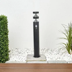 Lindby Lanea LED tuinpadverlichting, 60 cm, zwart, sensor, IP44