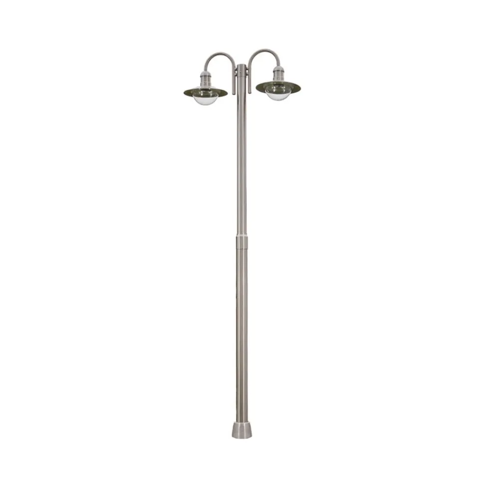 Lindby lantaarnpaal Damion, 200 cm, 2-lamps, E27, IP44