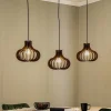 Lindby Lawenta hanglamp met houten kappen