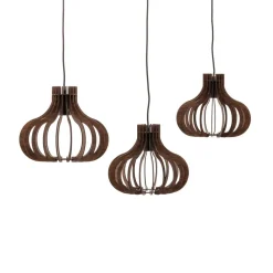 Lindby Lawenta hanglamp met houten kappen