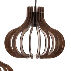 Lindby Lawenta hanglamp met houten kappen