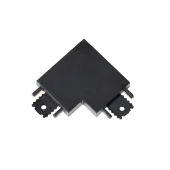 Lindby L-connector Lumaro, 90°, zwart, hoekig, set van 2