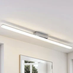 Lindby LED badkamer plafondlamp Levke, 116 cm, dimbaar, IP44