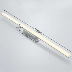 Lindby LED badkamer plafondlamp Levke, 116 cm, dimbaar, IP44
