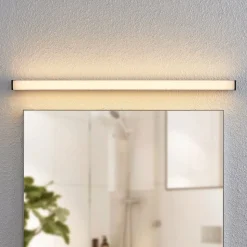 Lindby LED badkamer wandlamp Ulisan, 89 cm, zwart, hoekig