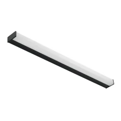 Lindby LED badkamer wandlamp Ulisan, 89 cm, zwart, hoekig