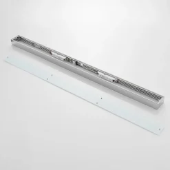 Lindby LED badkamer wandlamp Layan, 120 cm, chroom, metaal