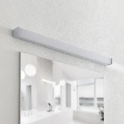 Lindby LED badkamerlamp Klea, 90 cm, chroom, metaal, IP44