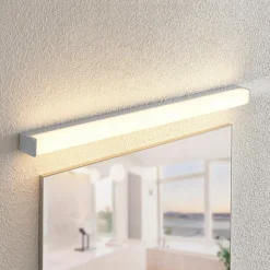 Lindby LED badkamerlamp Klea, 90 cm, chroom, metaal, IP44