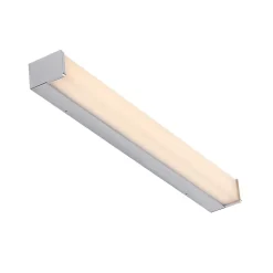 Lindby LED badkamerlamp Klea, 60 cm, chroom, metaal, IP44