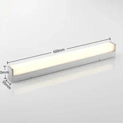 Lindby LED badkamerlamp Klea, 60 cm, chroom, metaal, IP44