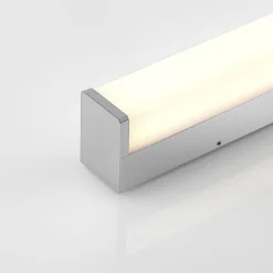 Lindby LED badkamerlamp Klea, 60 cm, chroom, metaal, IP44