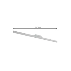Lindby LED badkamerspiegel lamp Alenia, 120cm, IP44, grijs